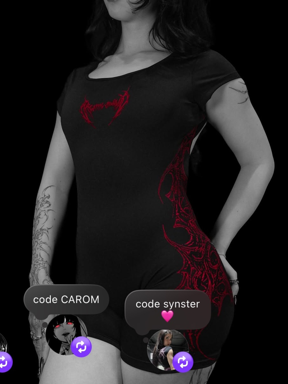 Breathedivinity Women's Astoria Void Tech™ Open Back Bodysuit [NIGHTMARE]